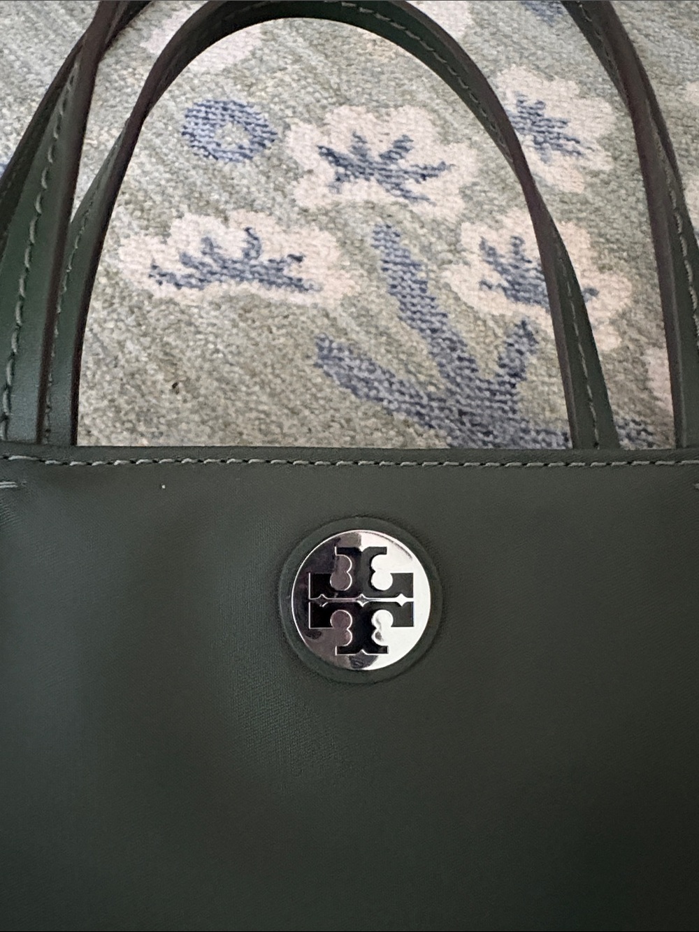 Tory Burch Dark Green Leather Mini Tote with Detachable Strap - Picture 4 of 7